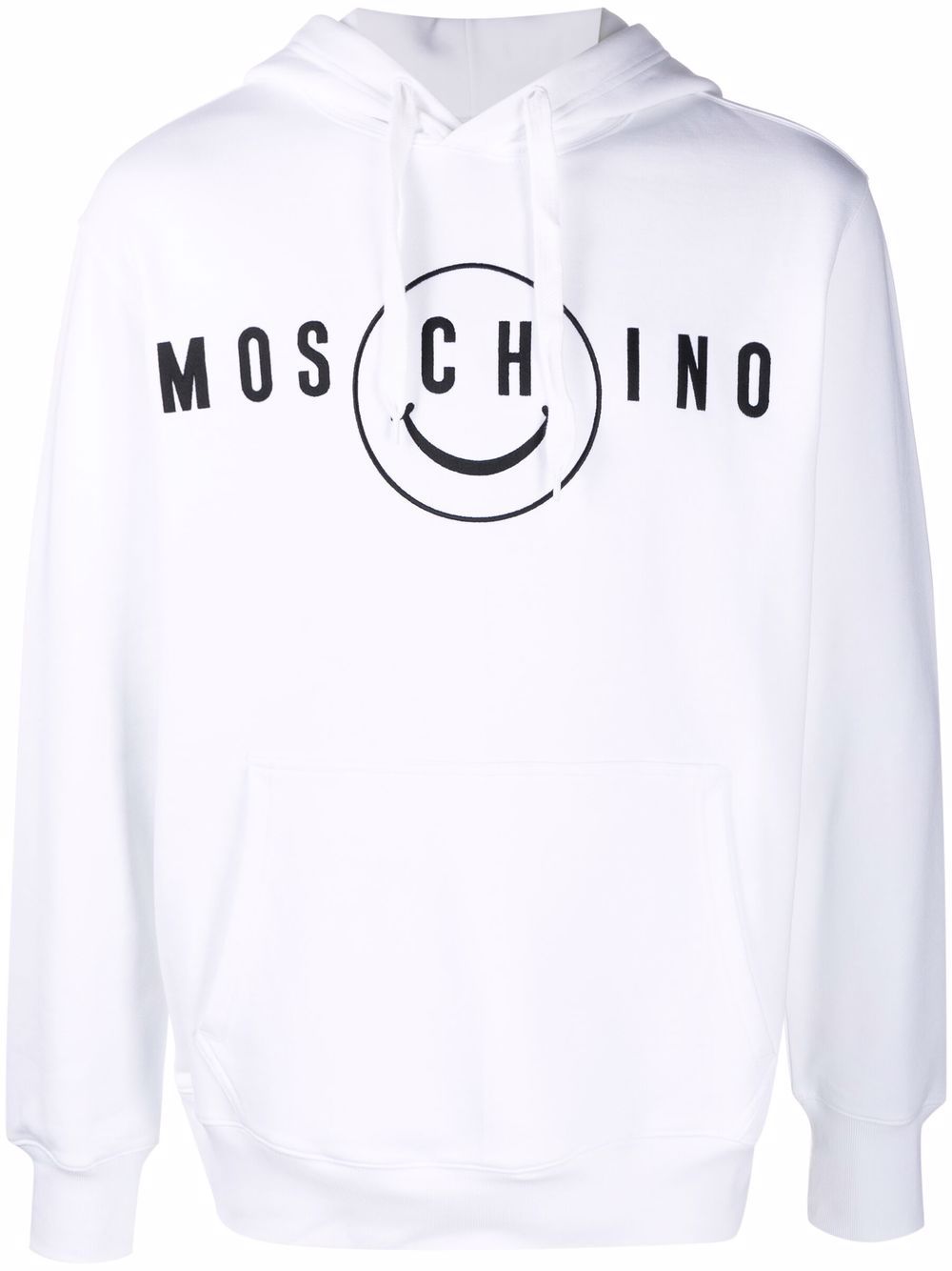 Moschino 莫斯奇诺 logo印花连帽衫 - 白色