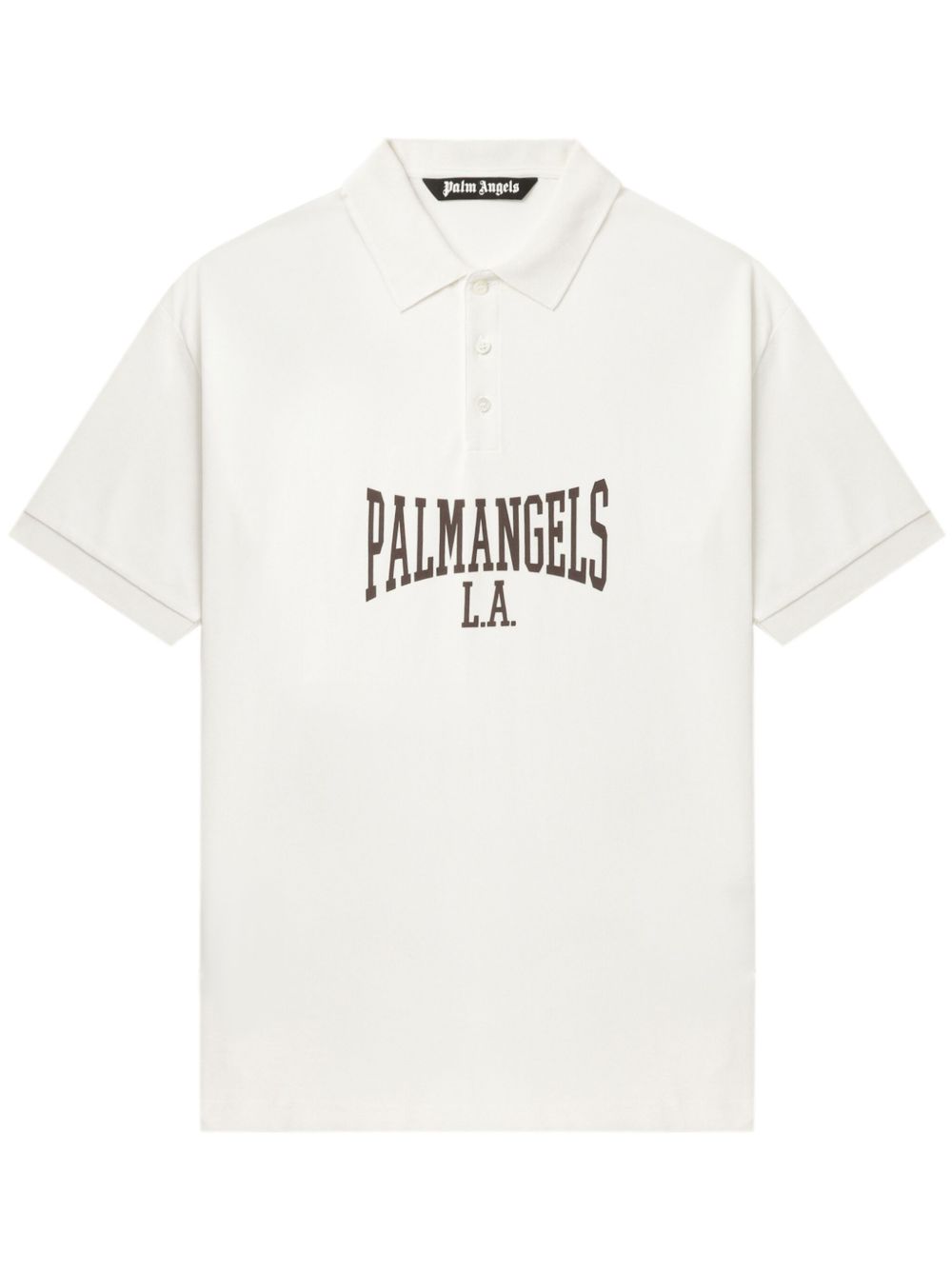 Palm Angels logo印花polo衫 - 白色