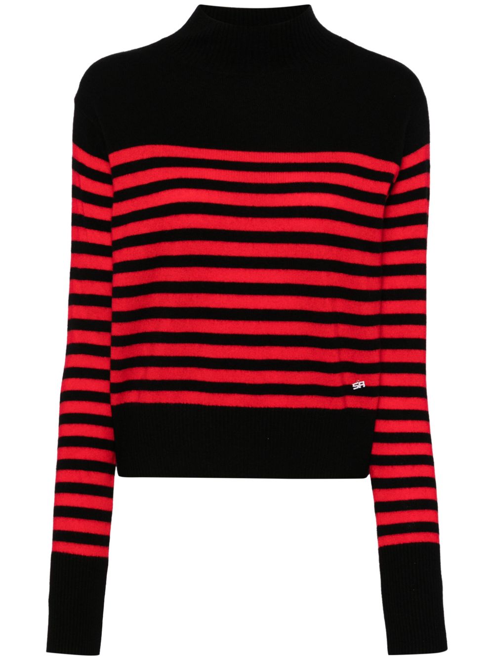 Sonia Rykiel 高领羊毛毛衣 - 黑色