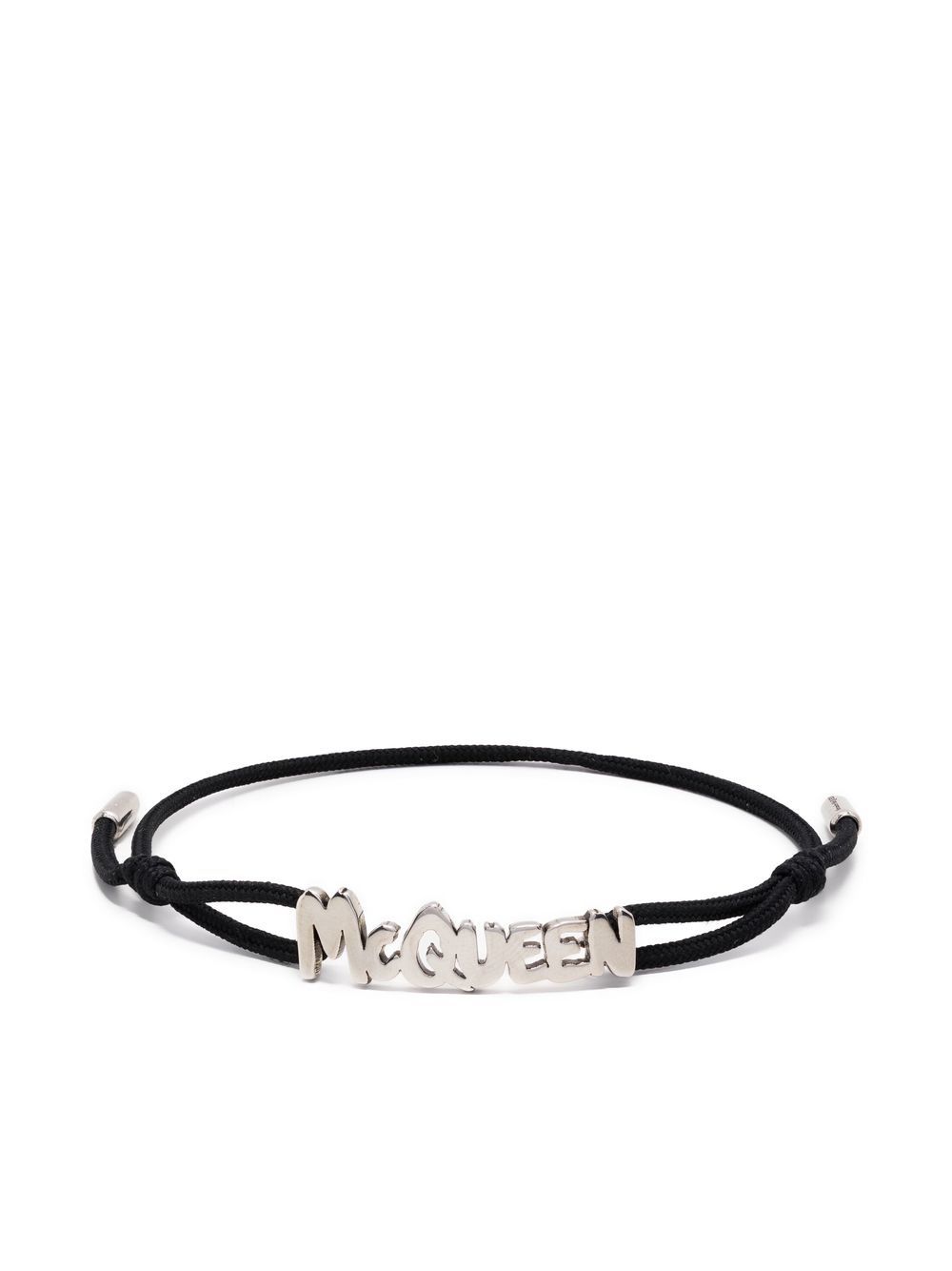 Alexander McQueen 亚历山大·麦昆 logo标牌手链 - 黑色