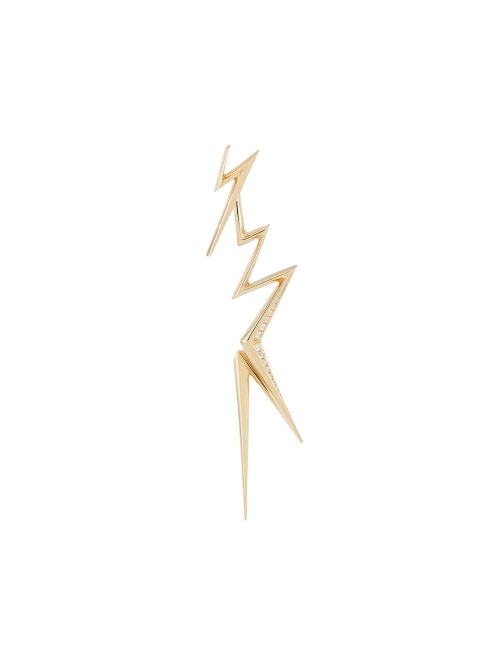 LE STER Thunderflash 18K黄金钻石耳环 - 金色