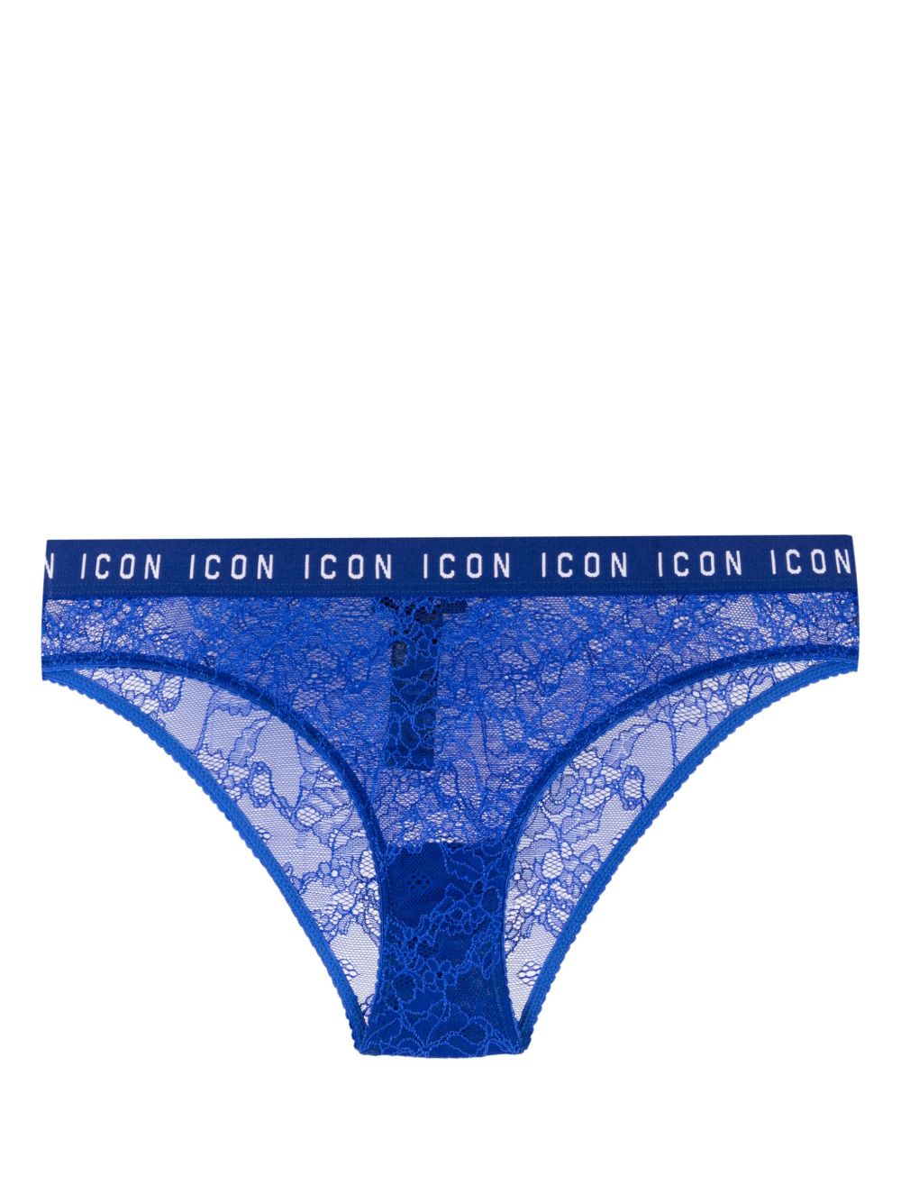 DSQUARED2 Be Icon 蕾丝三角内裤 - 蓝色