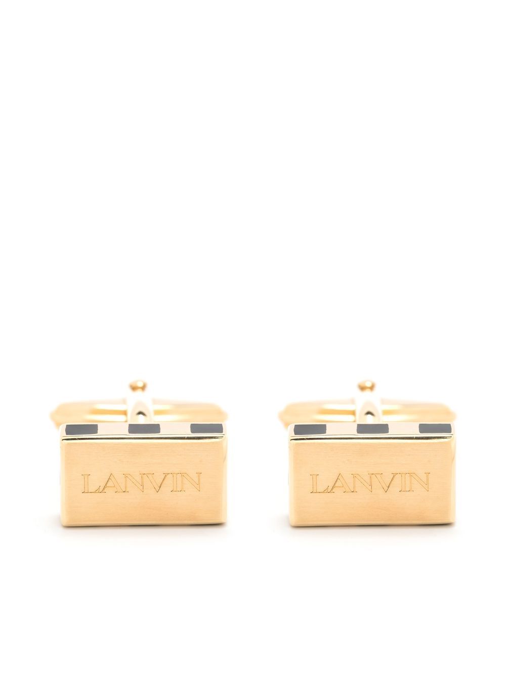 Lanvin logo雕刻袖扣 - 金色