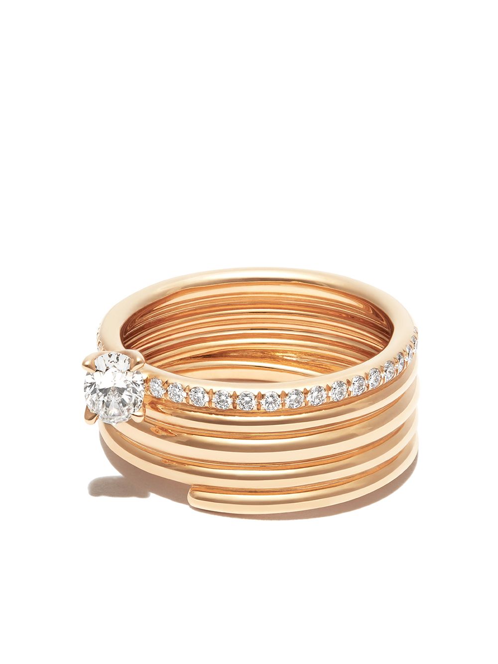 Repossi 18K玫瑰金钻石戒指 - 粉色