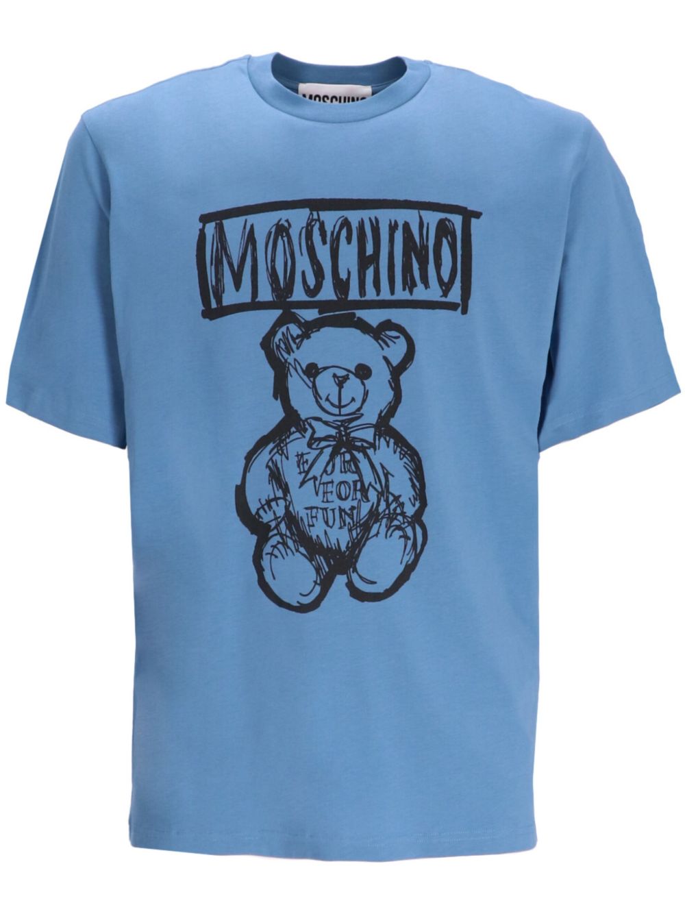 Moschino 泰迪熊logo印花T恤 - 蓝色