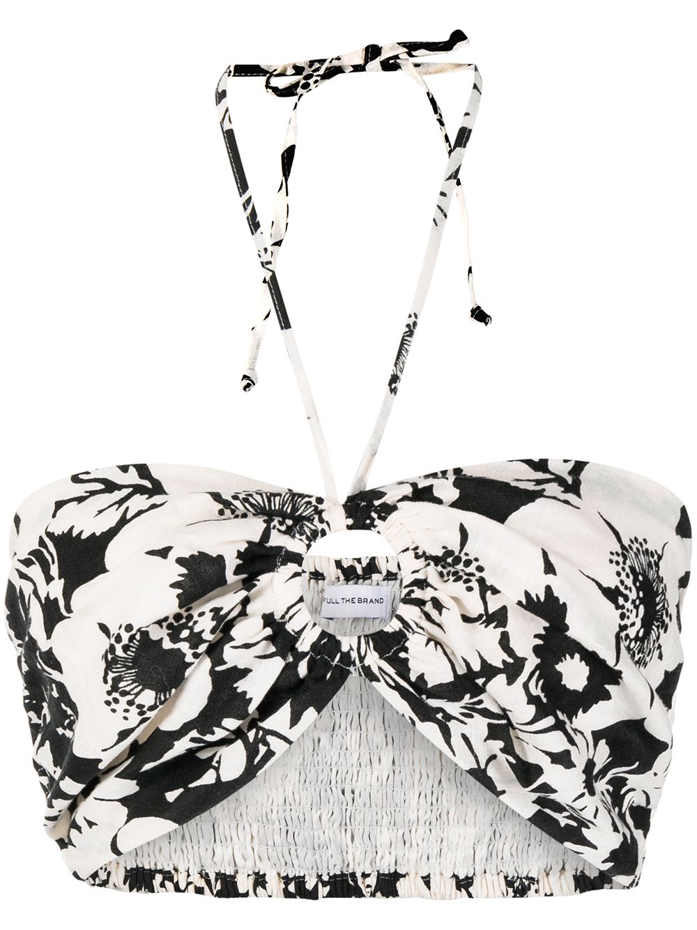 Faithfull the Brand Cyprus Caronia 花卉印花文胸式上衣 - 黑色