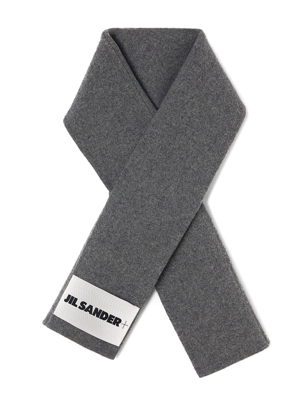 Jil Sander logo贴花混色效果围巾 - 灰色