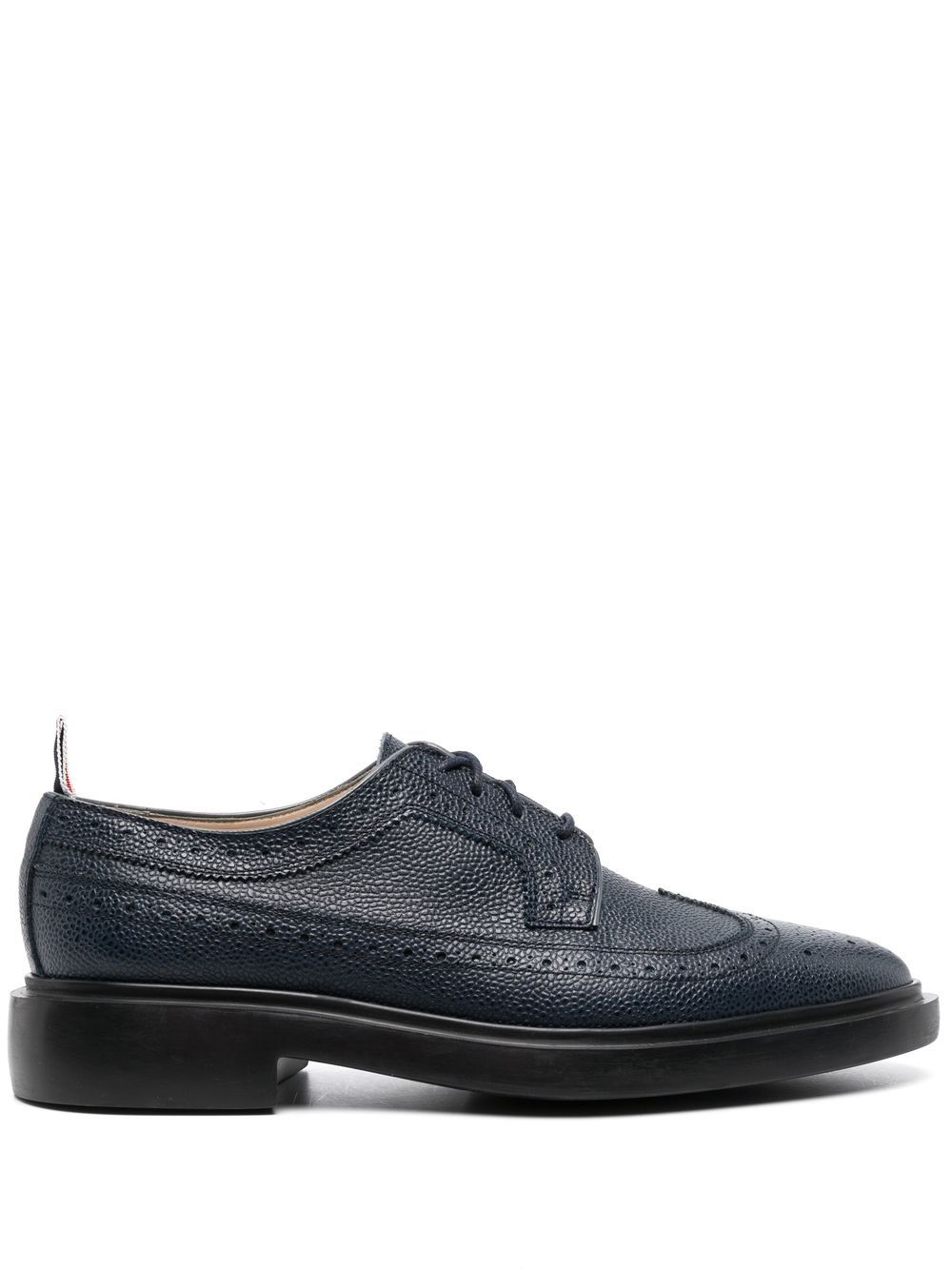 Thom Browne 皮质系带布洛克鞋 - 蓝色