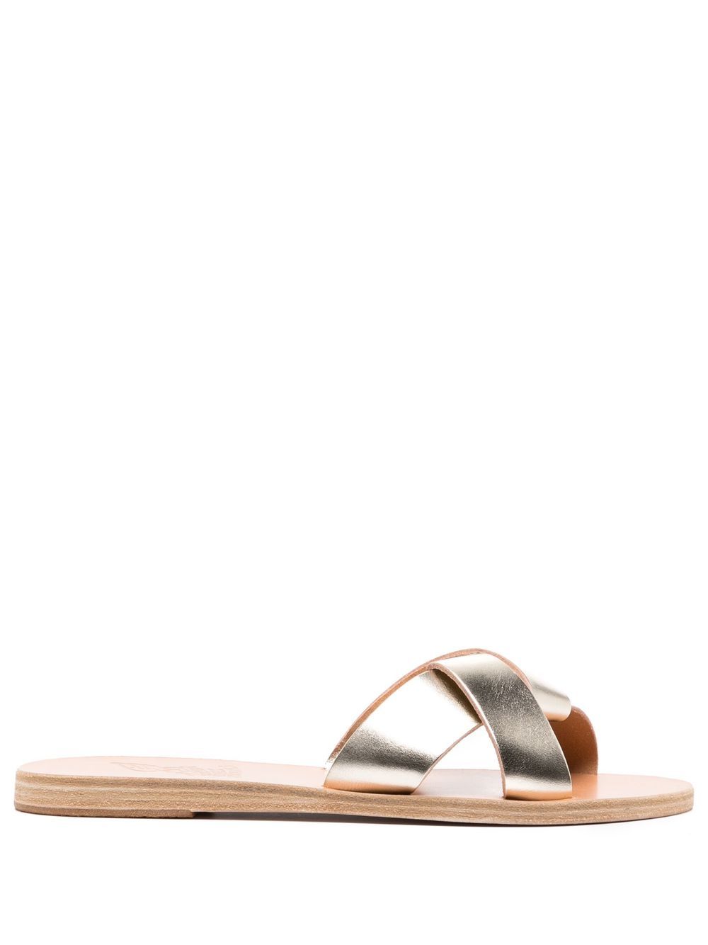 Ancient Greek Sandals Crosta 金属感凉鞋 - 银色