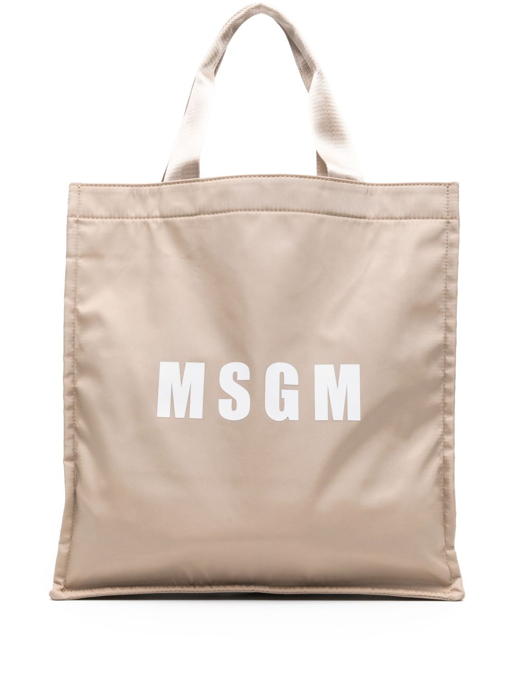 MSGM logo印花托特包 - 中性色