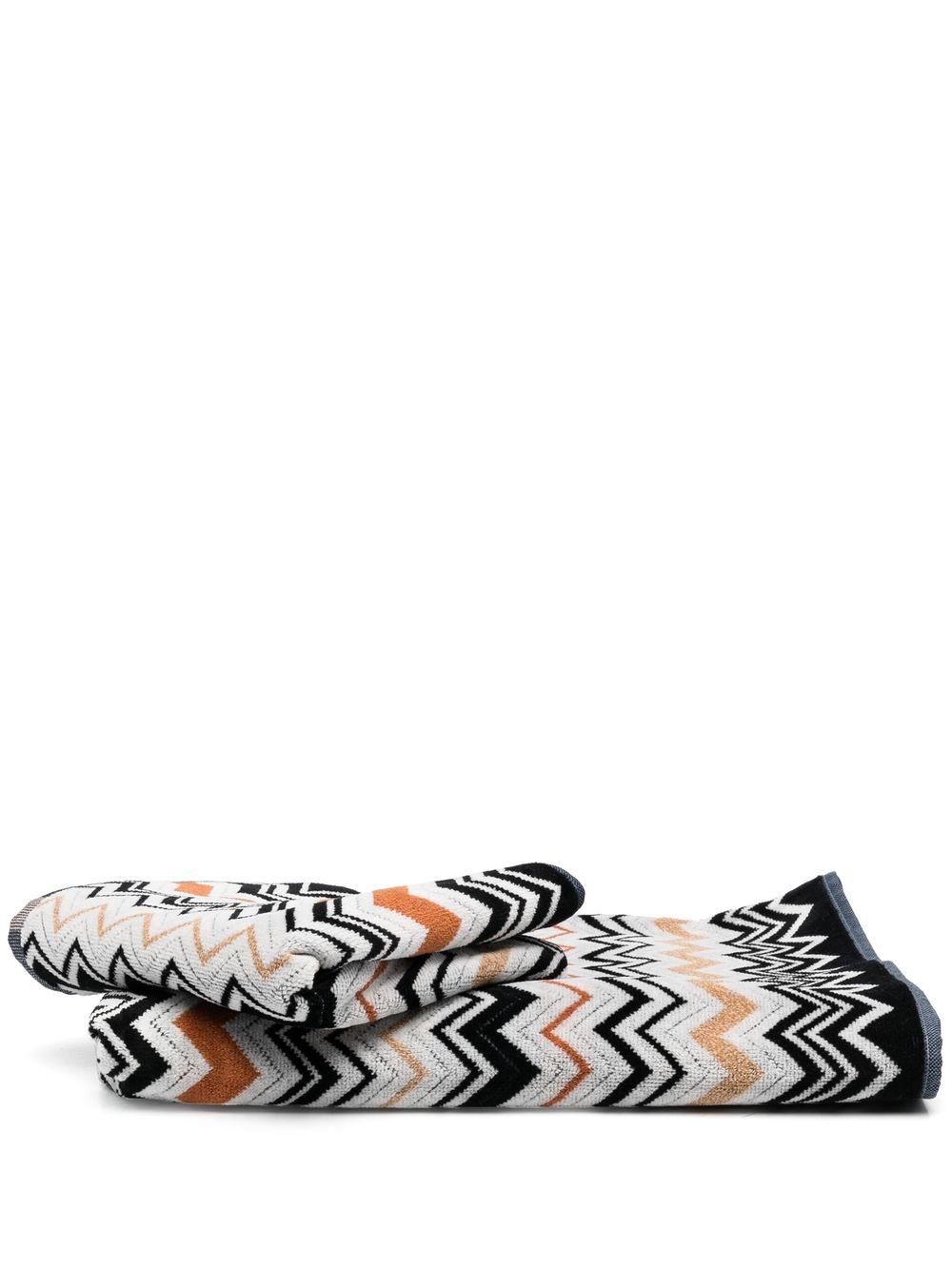 Missoni Home Bernard Z字形图案毛巾 （两件装） - 黑色
