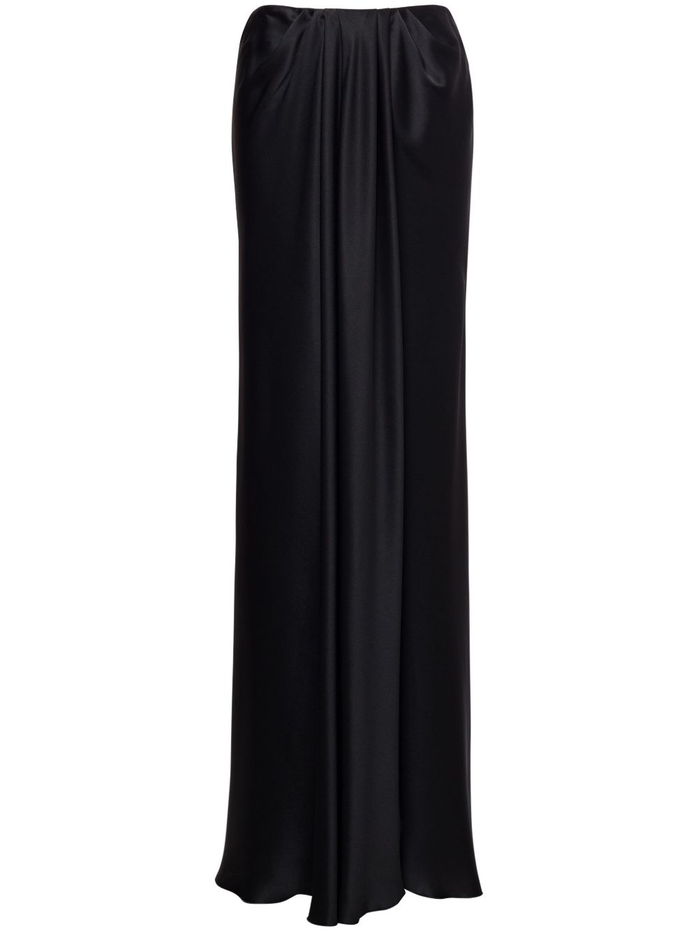 Alberta Ferretti 垂坠超长半身裙 - 黑色