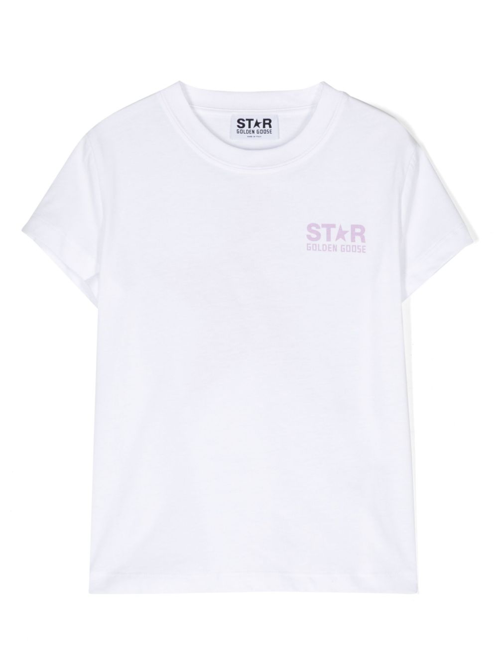 Golden Goose Kids logo印花T恤 - 白色