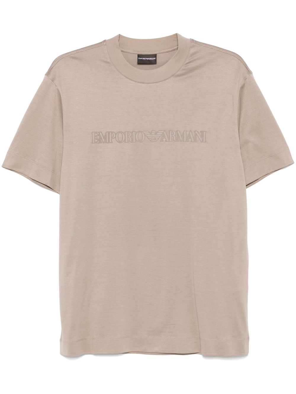 Emporio Armani 植绒logo T恤 - 中性色
