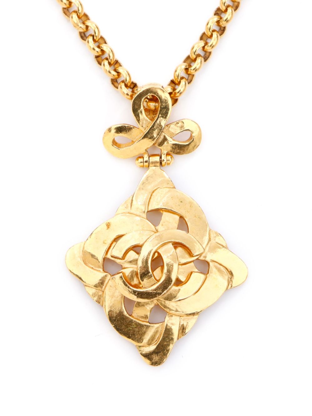 CHANEL Pre-Owned CC 吊饰项链（1997年典藏款） - 金色