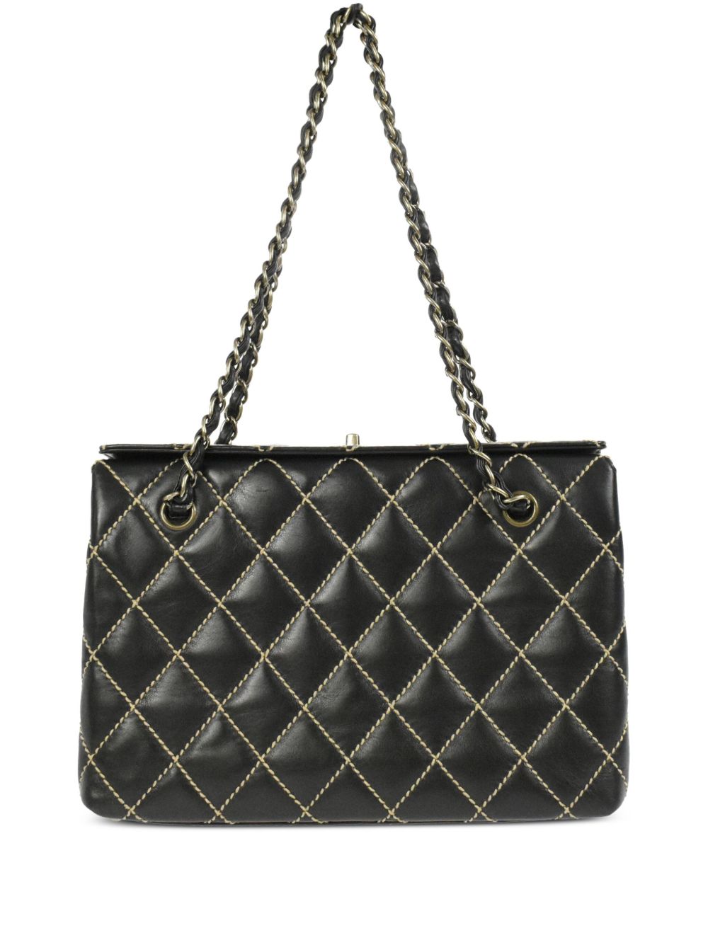 CHANEL Pre-Owned Wild Stitch 单肩包（2000年典藏款） - 黑色