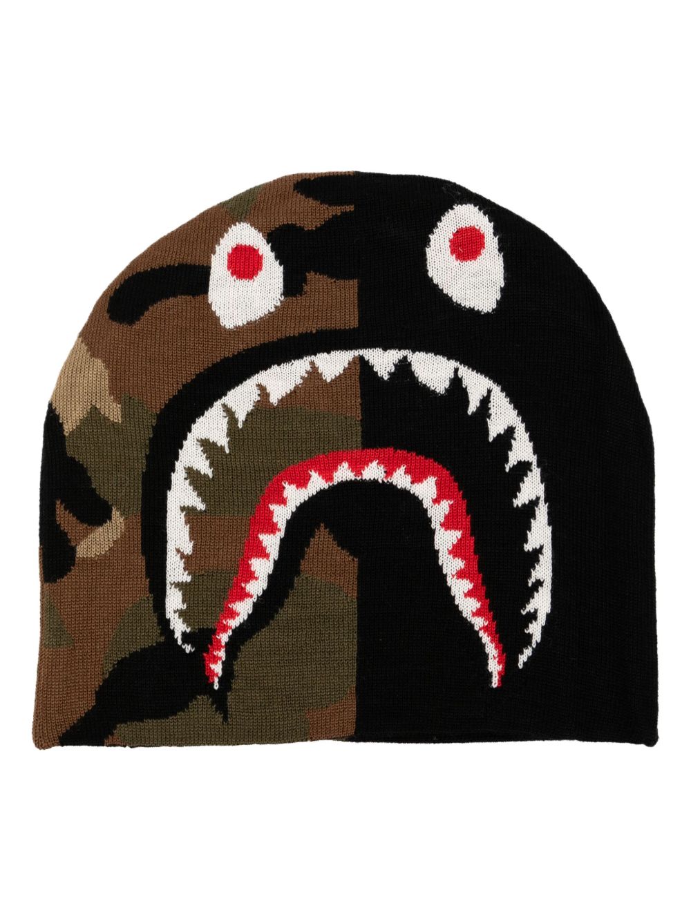 A BATHING APE® 1st 鲨鱼图案套头帽 - 黑色