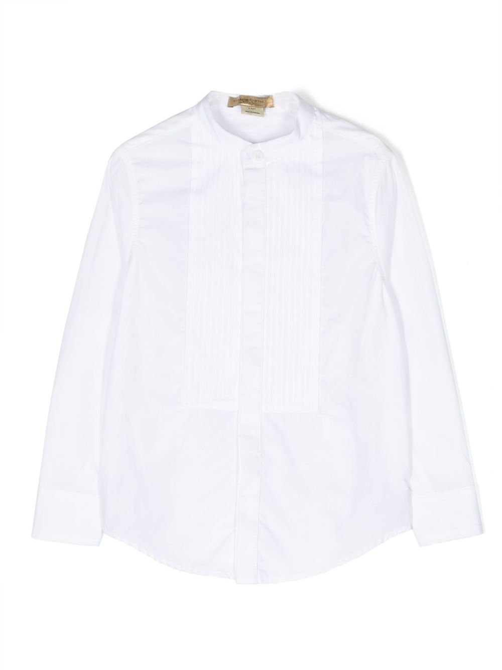 Stella McCartney Kids 车缝褶细节棉衬衫 - 白色