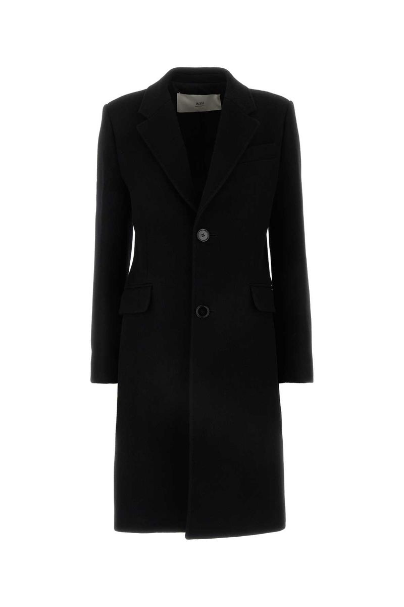 AMI Paris Wool Single-Breasted Coat
