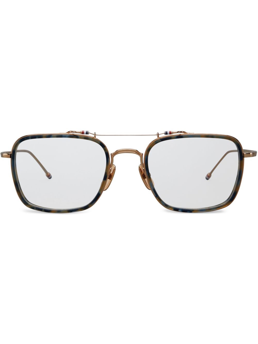Thom Browne Eyewear 圆框透明眼镜 - 金色