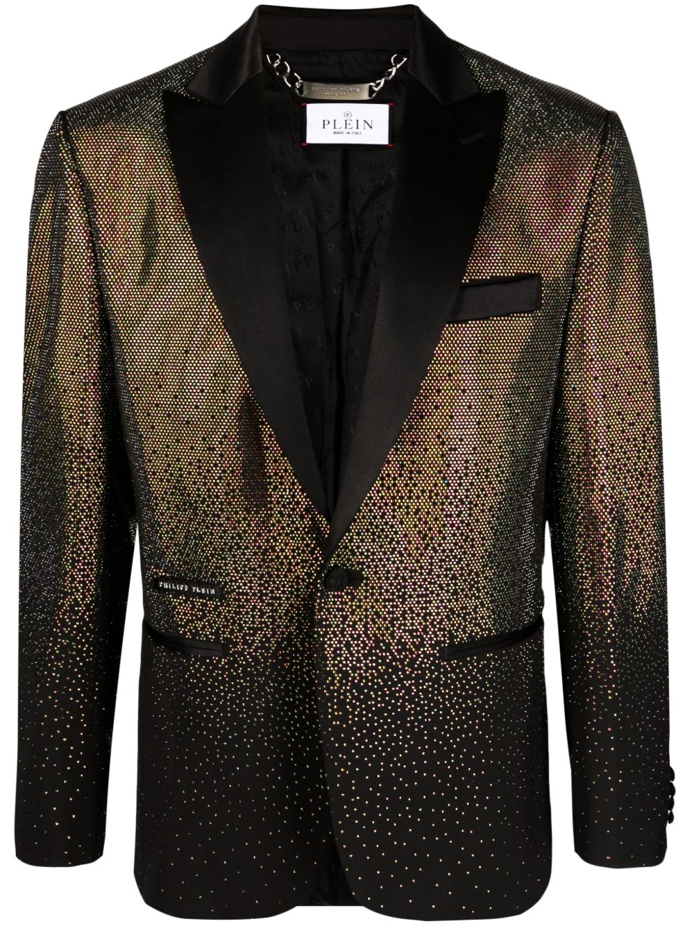 Philipp Plein Lord 水钻缀饰西装夹克 - 黑色