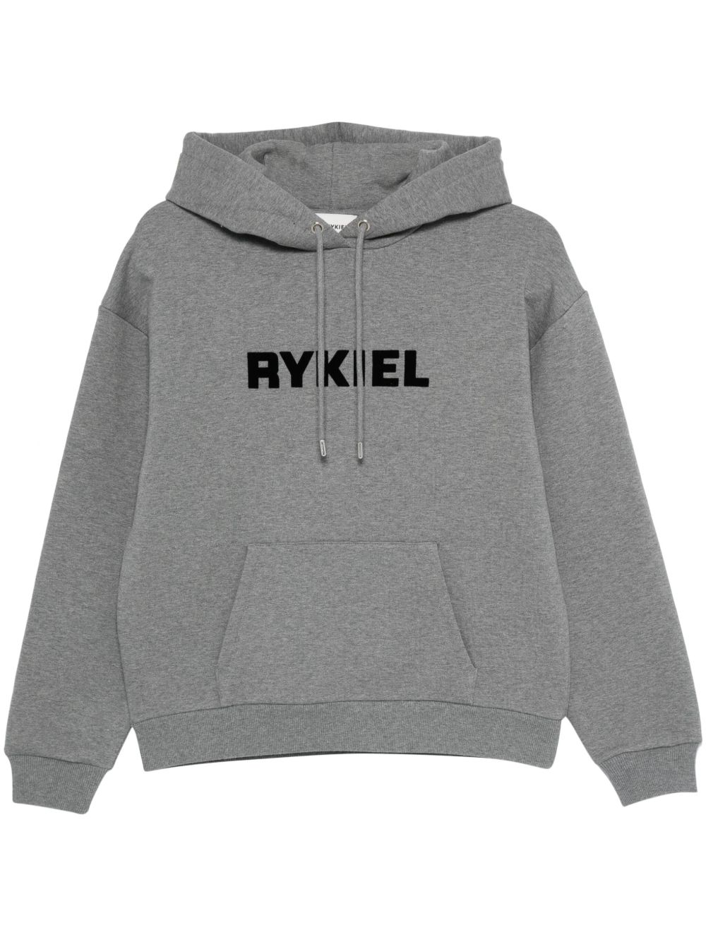Sonia Rykiel 植绒logo连帽衫 - 灰色