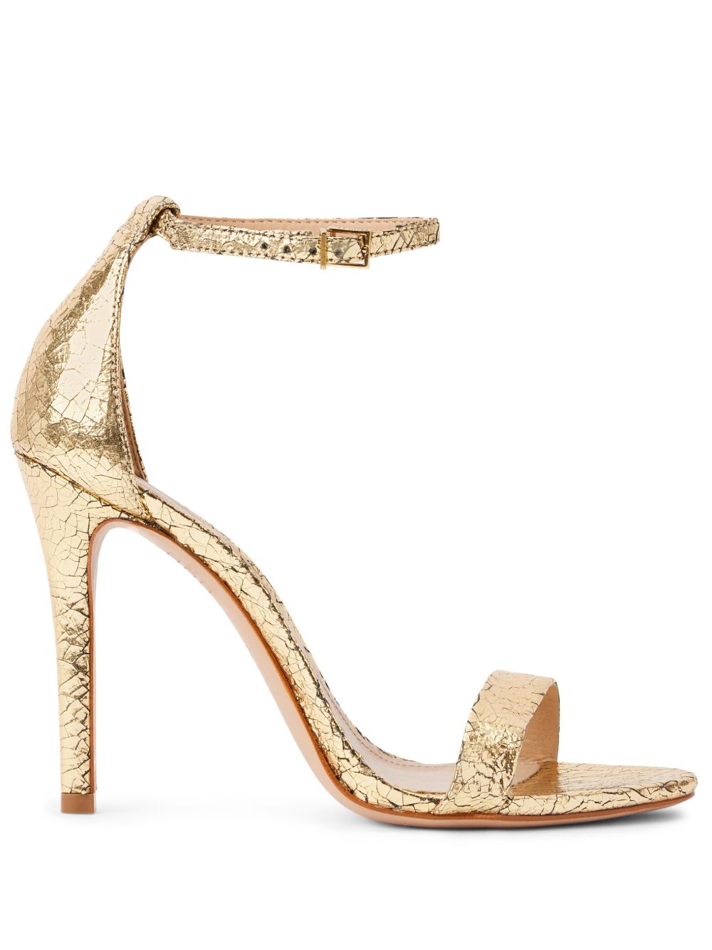 Schutz Gisele 金属感设计高跟凉鞋 - 金色