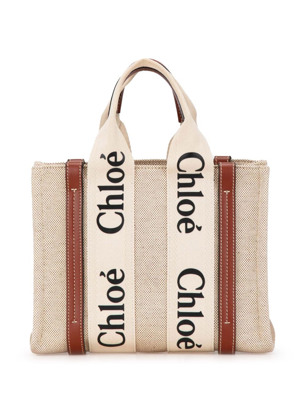 Chloé Pre-Owned Woody 小号帆布手提包（2000年典藏款） - 褐色