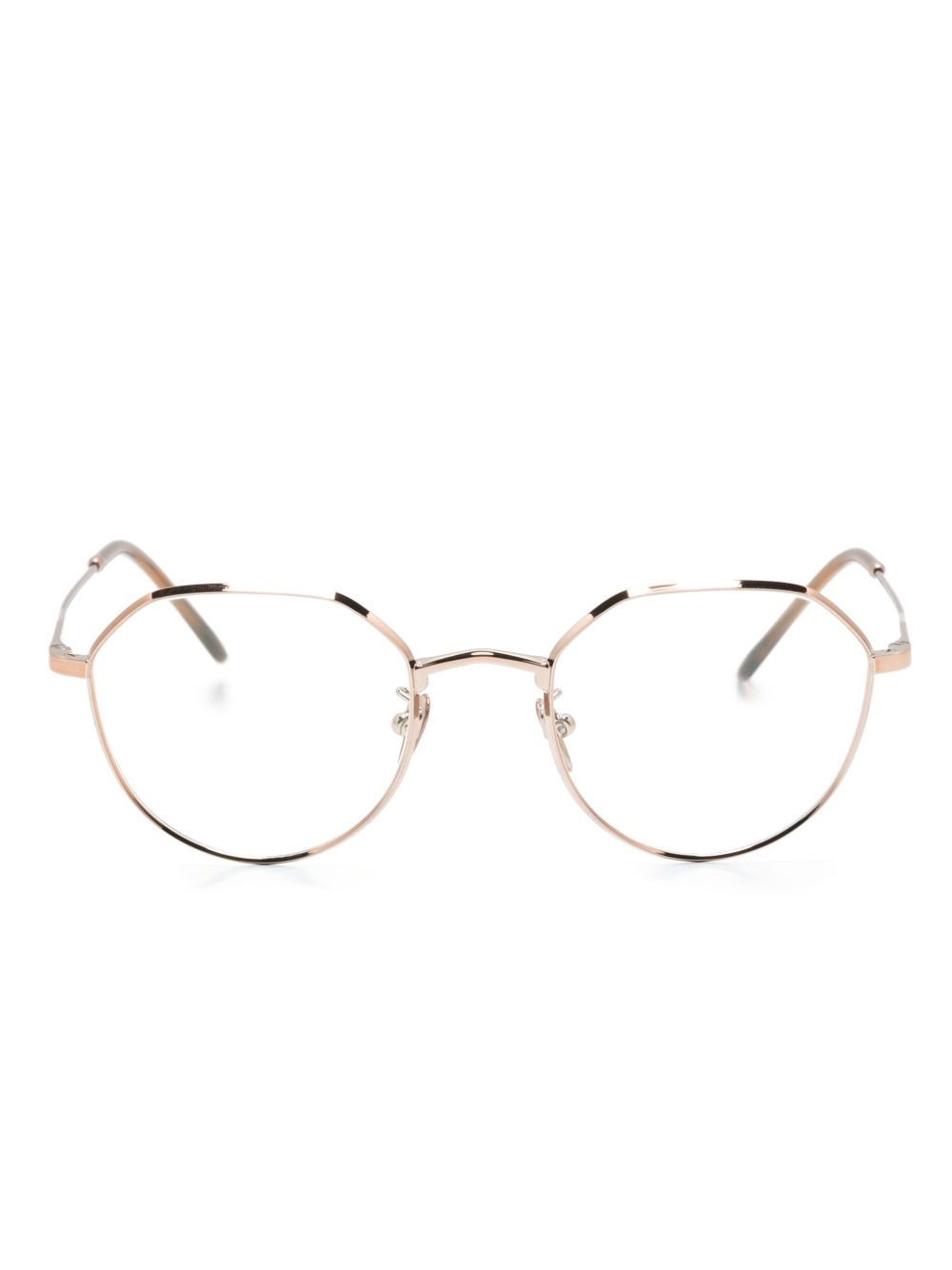 Giorgio Armani 八角框眼镜 - 金属色