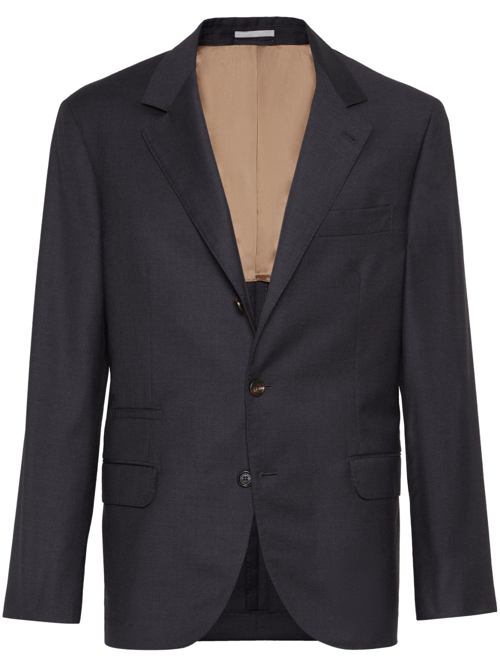 Brunello Cucinelli 初剪羊毛精裁西装夹克 - 灰色