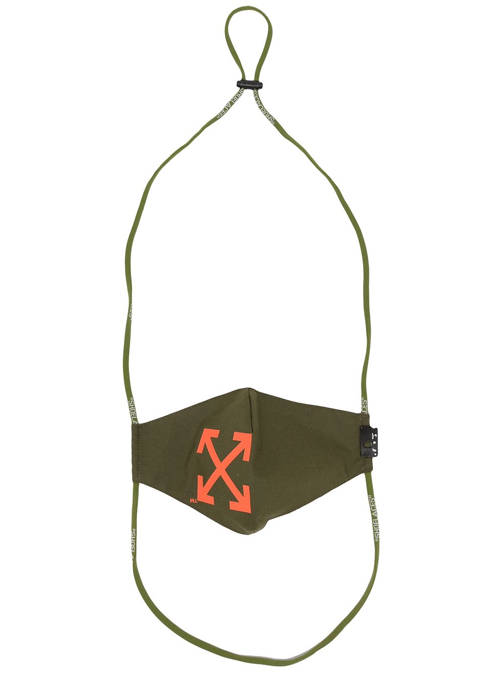 Off-White Arrow 印花口罩 - 褐色