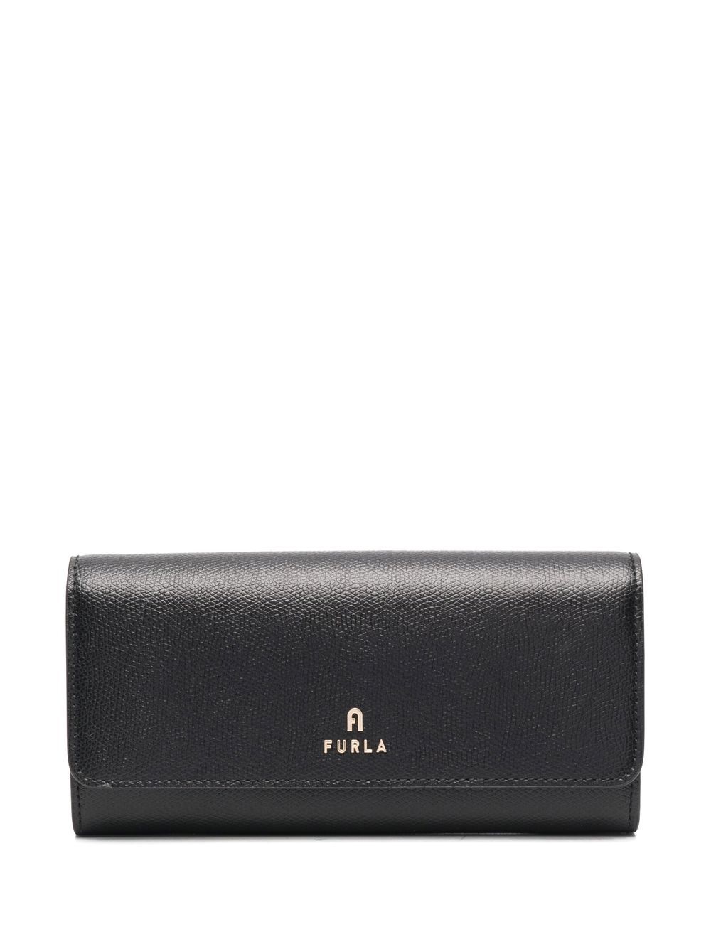 Furla 纹理皮质长款钱包 - 黑色