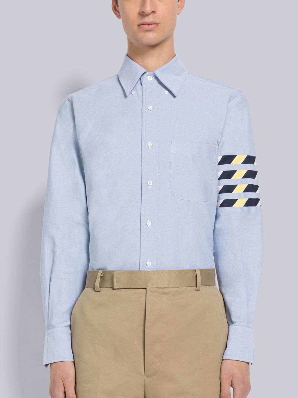 Thom Browne 四条纹排扣衬衫 - 蓝色