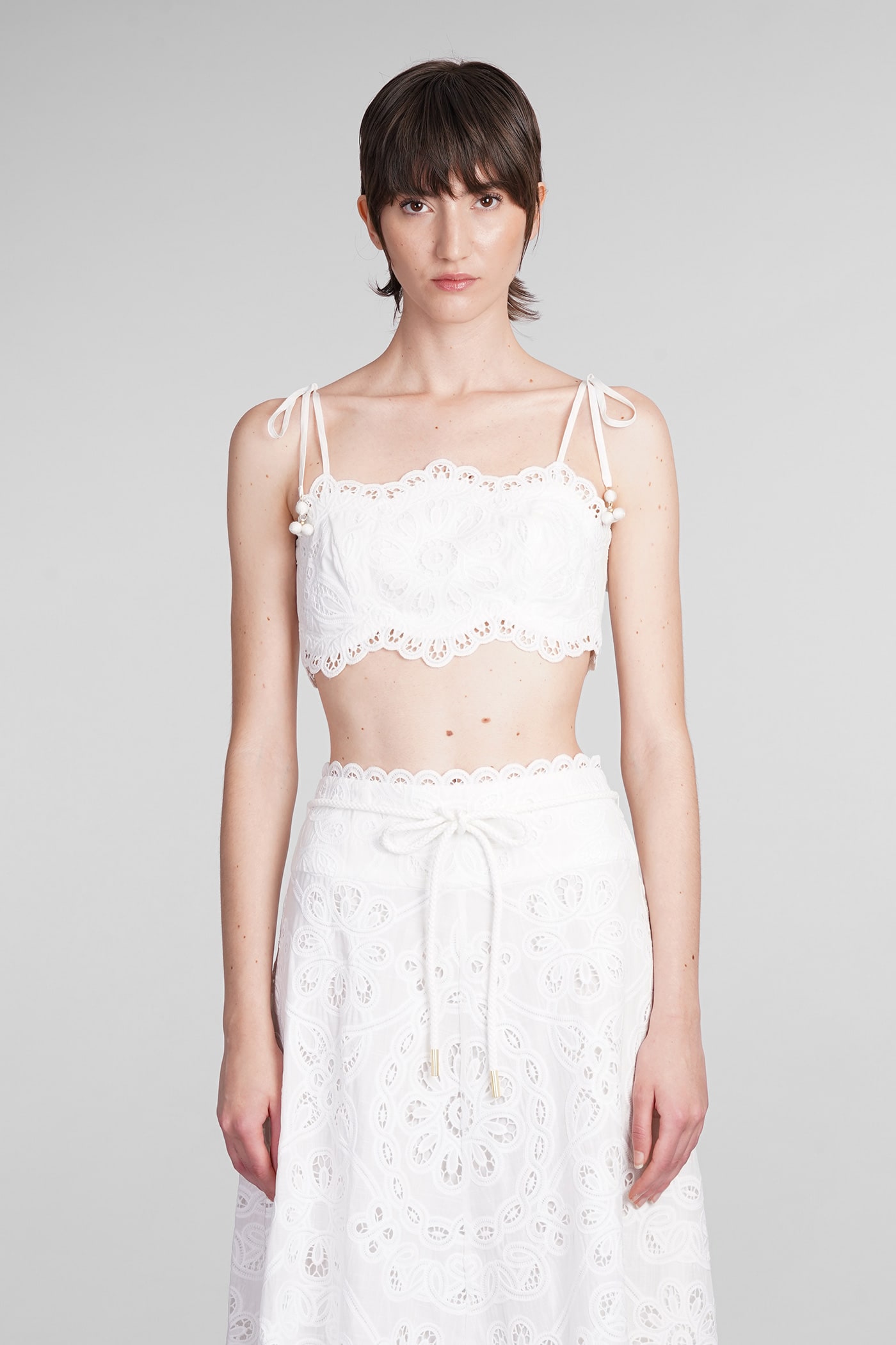 Zimmermann Topwear In White Cotton