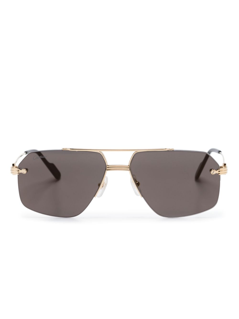 Cartier Eyewear Première de Cartier 飞行员太阳眼镜 - 黑色