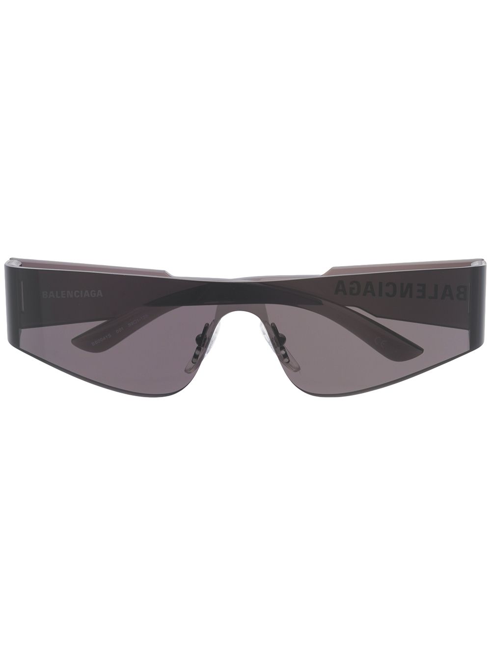 Balenciaga Eyewear 弧形太阳眼镜 - 黑色