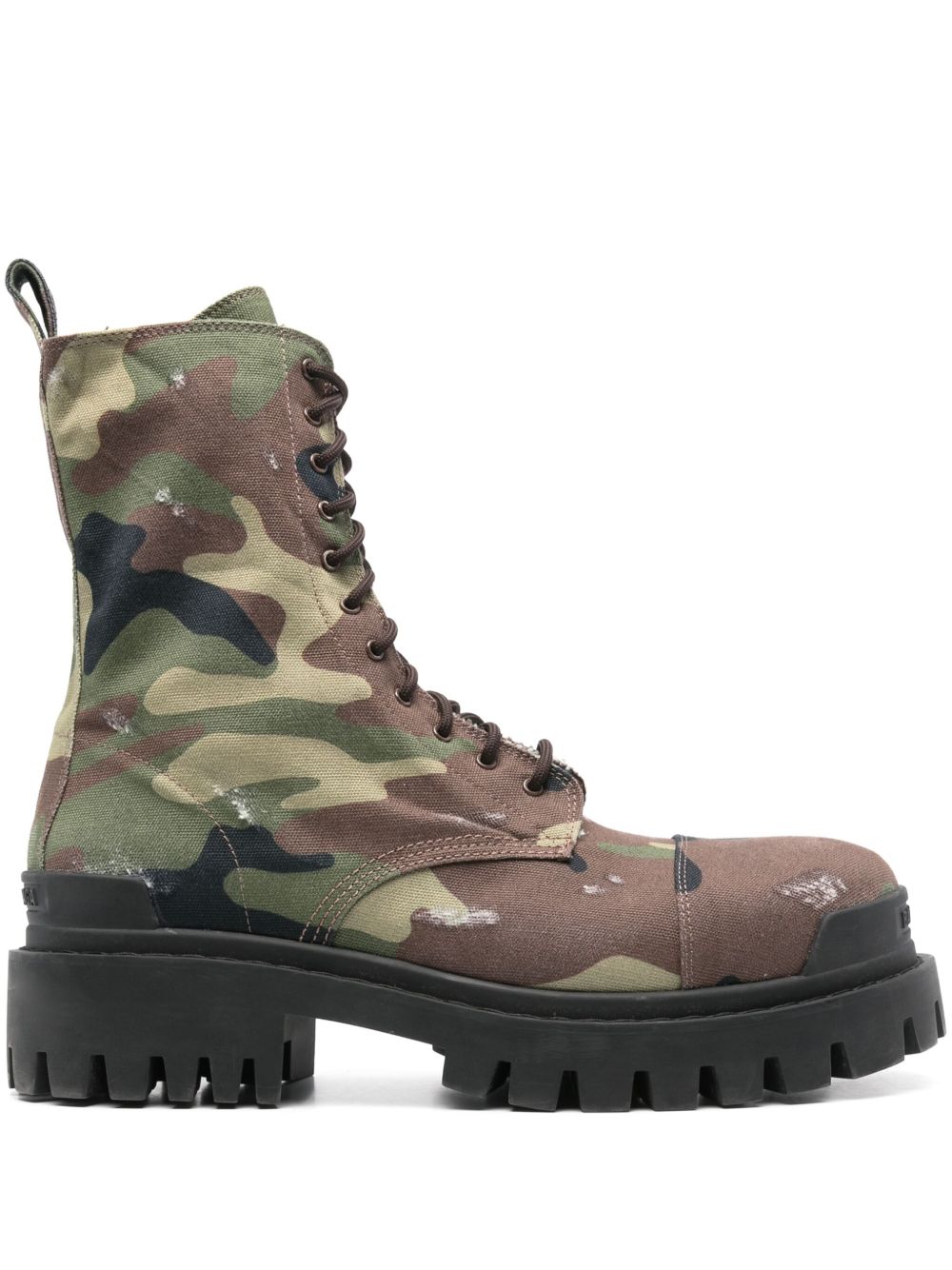 Balenciaga Camo 印花短靴 - 绿色
