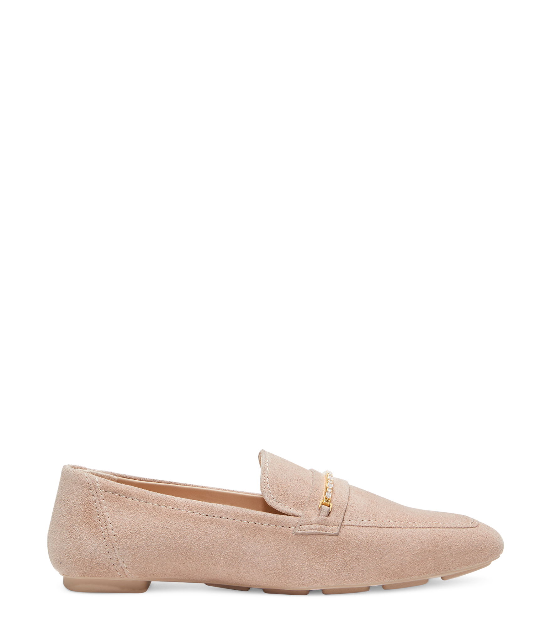 Stuart Weitzman Crystal Deco Jet Loafer - Woman Flats And Loafers Cipria 36