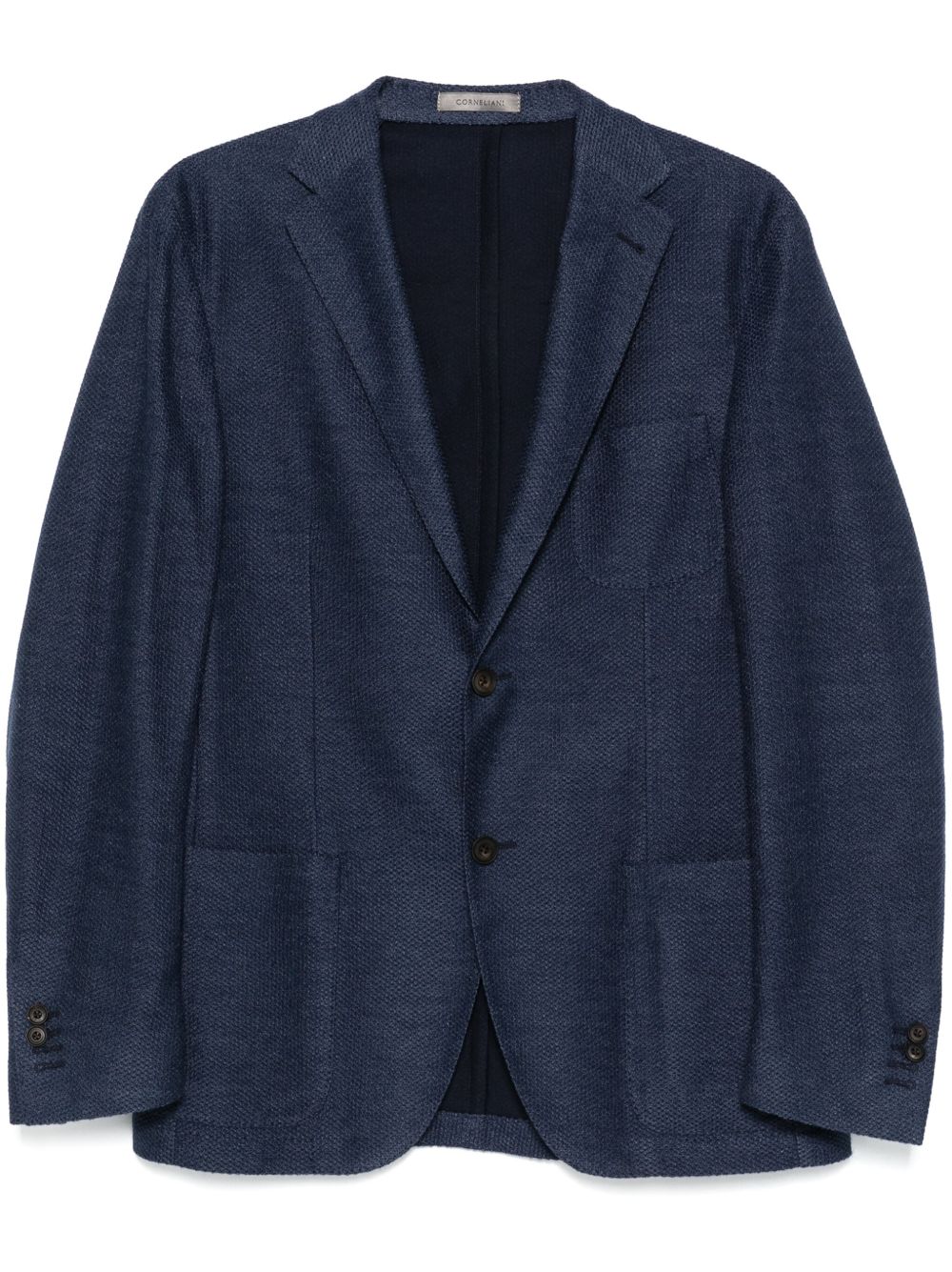 Corneliani 纹理西装夹克 - 蓝色