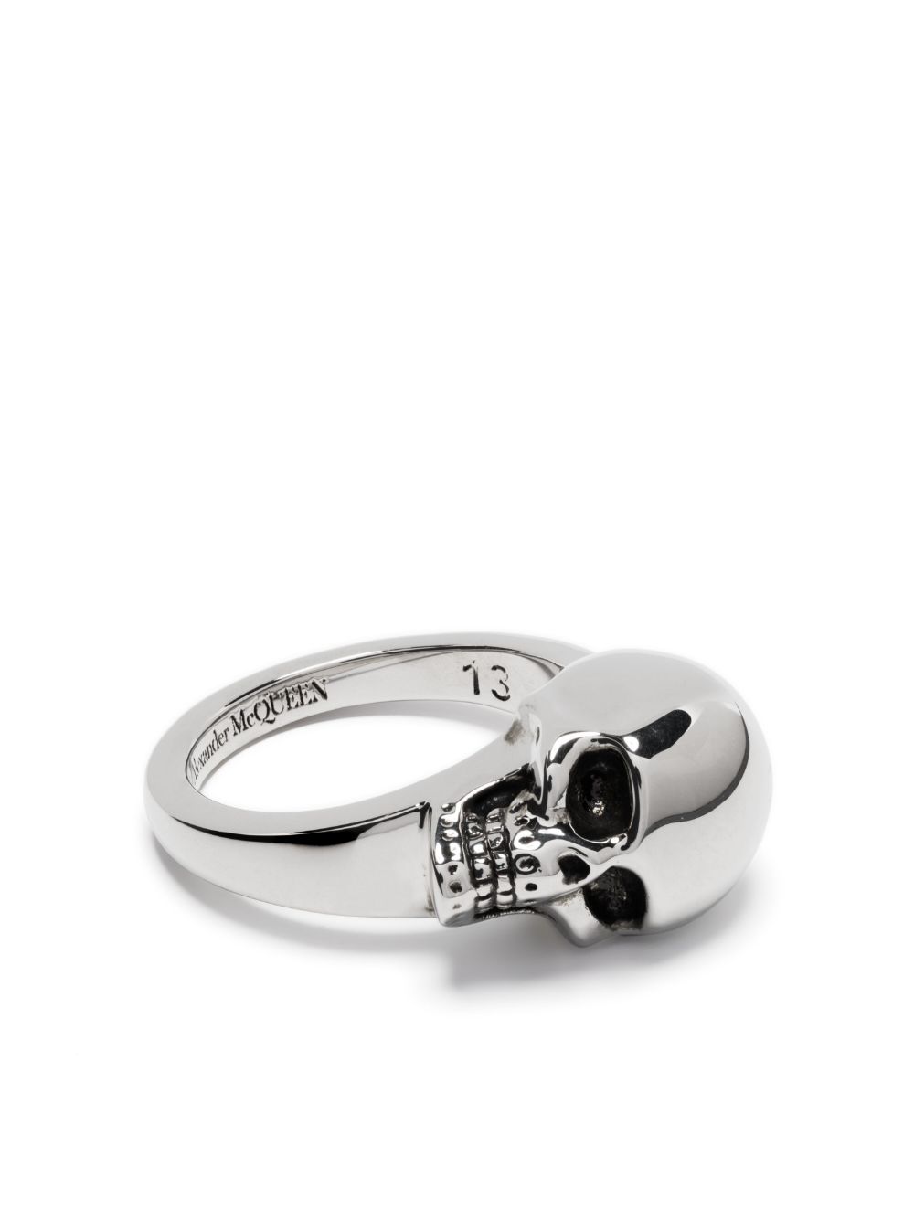 Alexander McQueen The Side Skull 戒指 - 银色