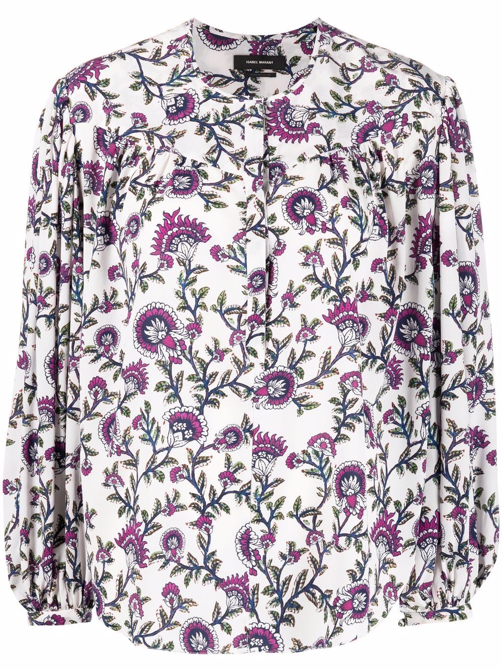 ISABEL MARANT Brunille 花卉印花罩衫 - 白色