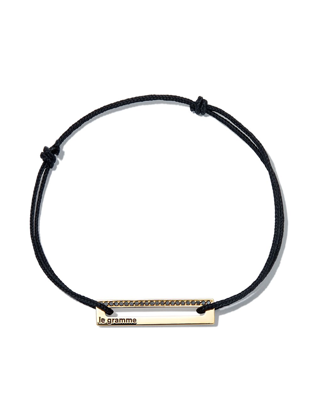 Le Gramme 18K黄金 Punched Cord Le 钻石手链（2.5克） - 金色