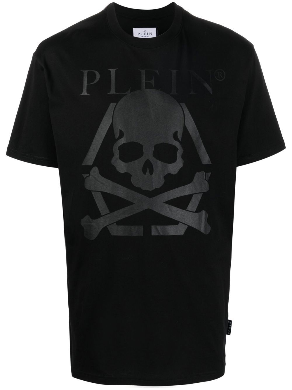 Philipp Plein 骷髅头logo印花T恤 - 黑色