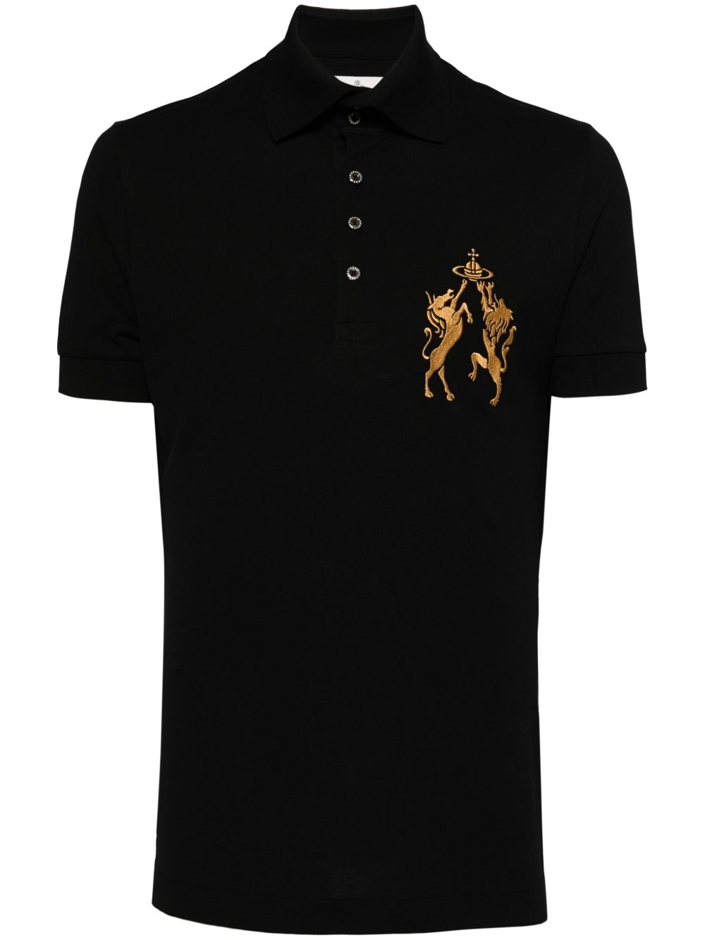 Vivienne Westwood 双扣polo衫 - 黑色