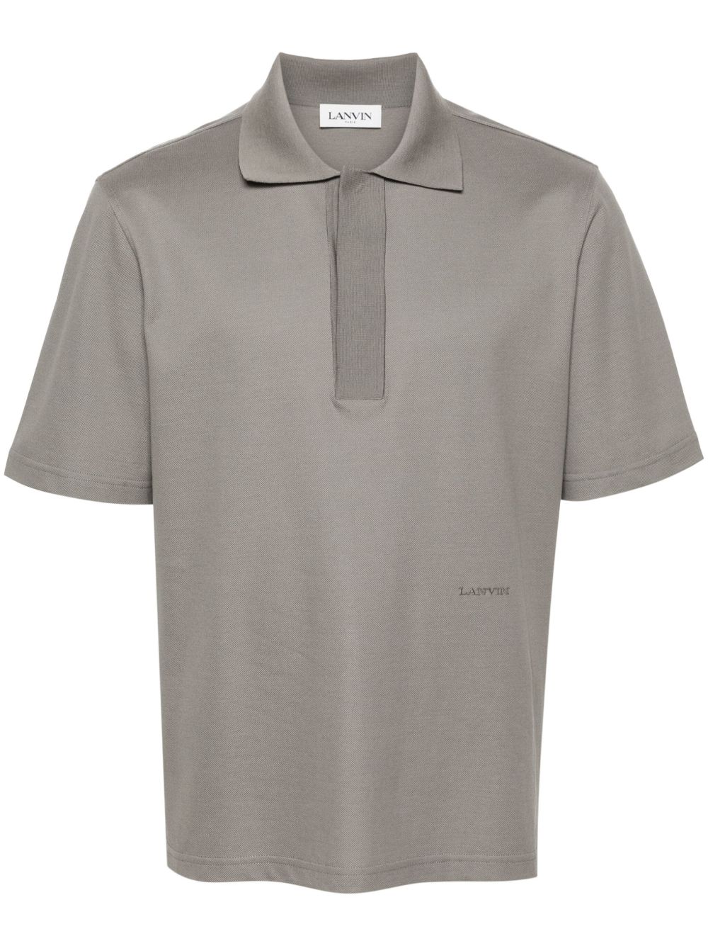 Lanvin 短袖珠地布polo衫 - 灰色