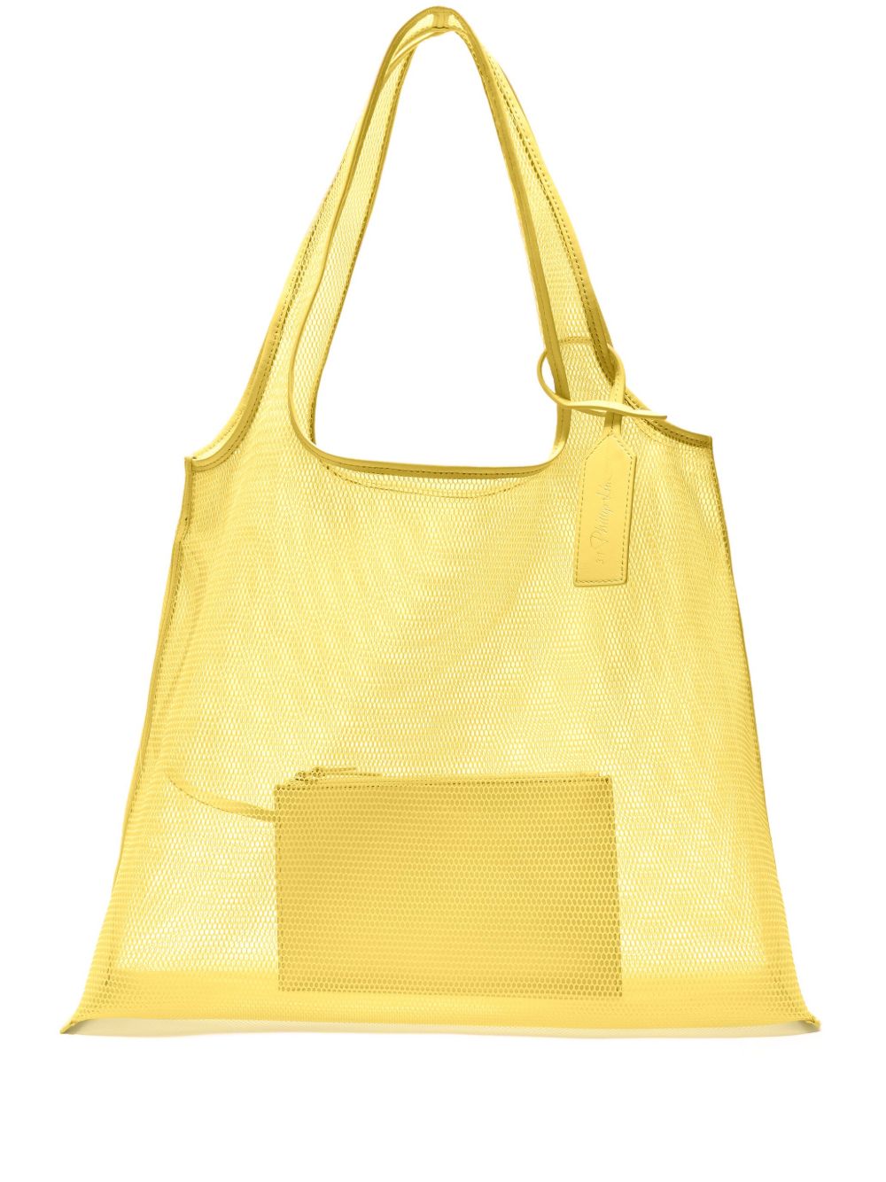 3.1 Phillip Lim 开放式包口网纱手提包 - 黄色