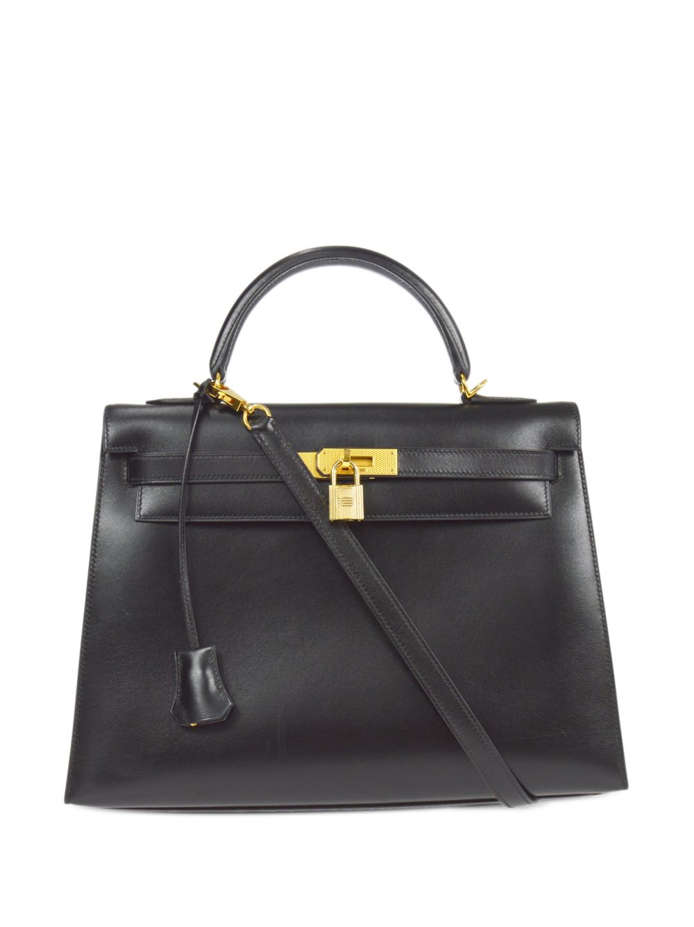 Hermès Pre-Owned Kelly 32 Sellier 两用手提包（2004年典藏款） - 黑色