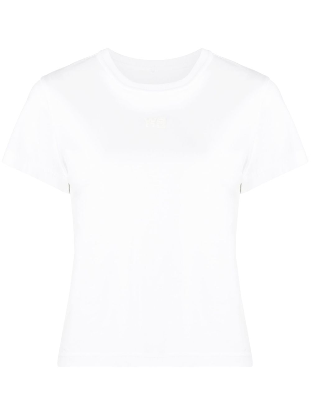 Alexander Wang logo压纹棉T恤 - 白色