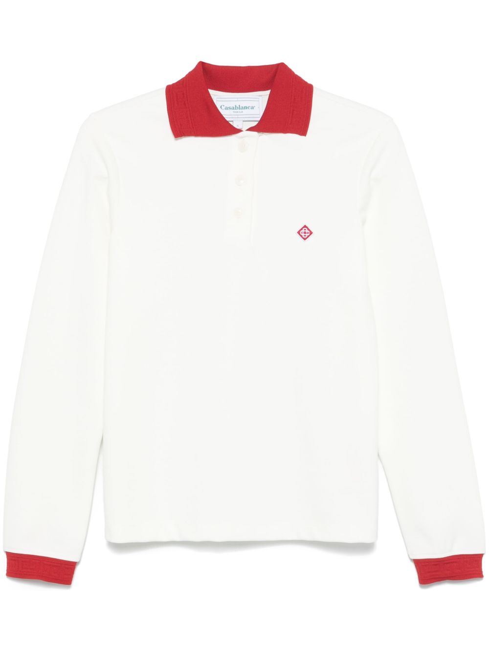 Casablanca logo polo衫 - 白色