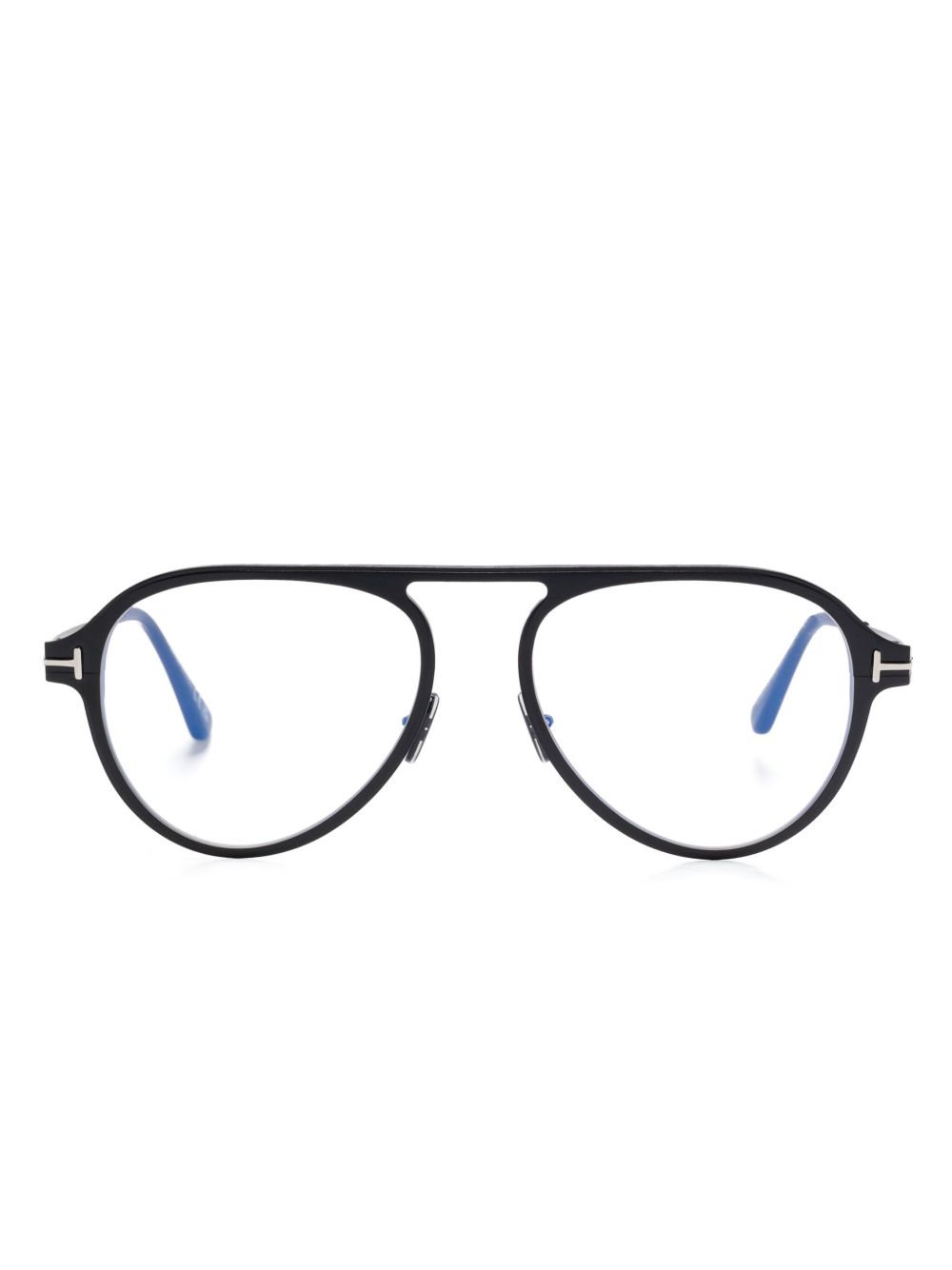 TOM FORD Eyewear 飞行员镜框眼镜 - 黑色